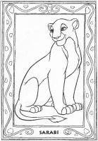 A coloring page of the lion king